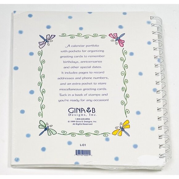 1999 Special Occasions to Remember GREETING CARD ORGANIZER Gina B Design NIP NEW - Picture 2 of 2